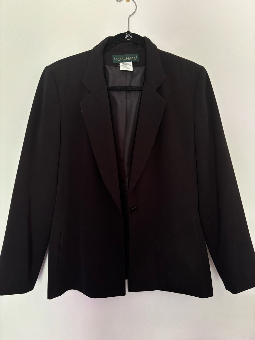 Black Tailored Single-Button Blazer